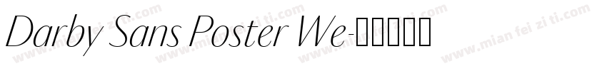 Darby Sans Poster We字体转换